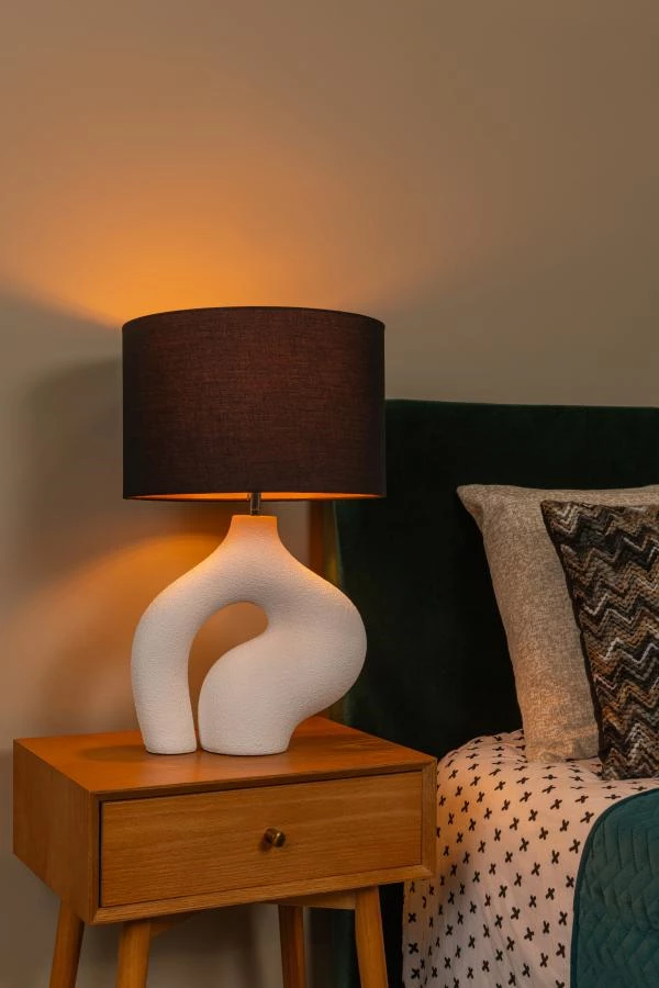 Lucide FORMA - Lampe de table - 1xE27 - Blanc - ambiance 1